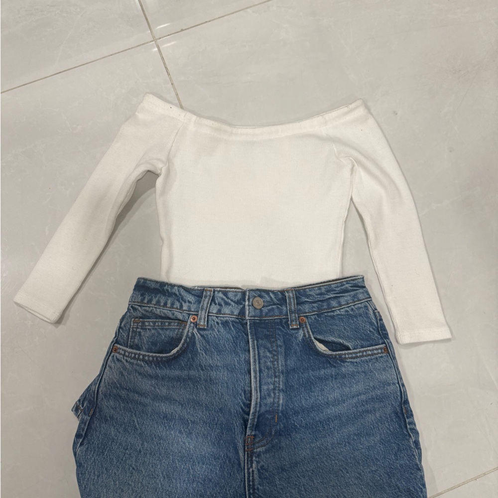 Fashion Nova Ribbed White Top